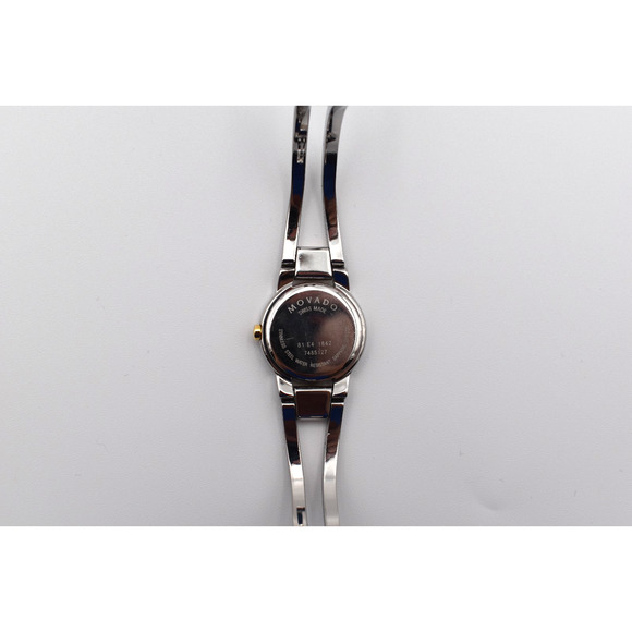 Movado Women's Watch Amorosa Black Dial Swiss Quartz 24mm Silver And Gold Tone - Picture 9 of 10